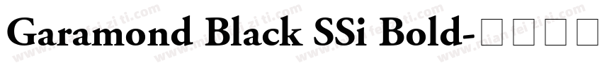 Garamond Black SSi Bold字体转换